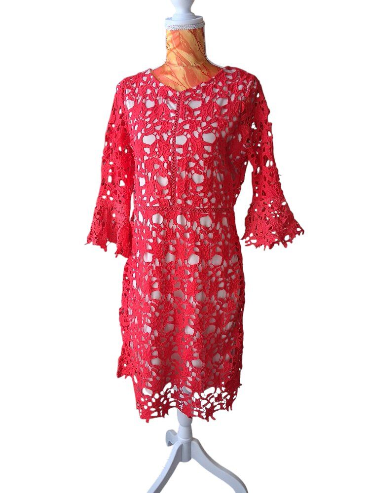 Red crochet Ryan Michelle dress PL