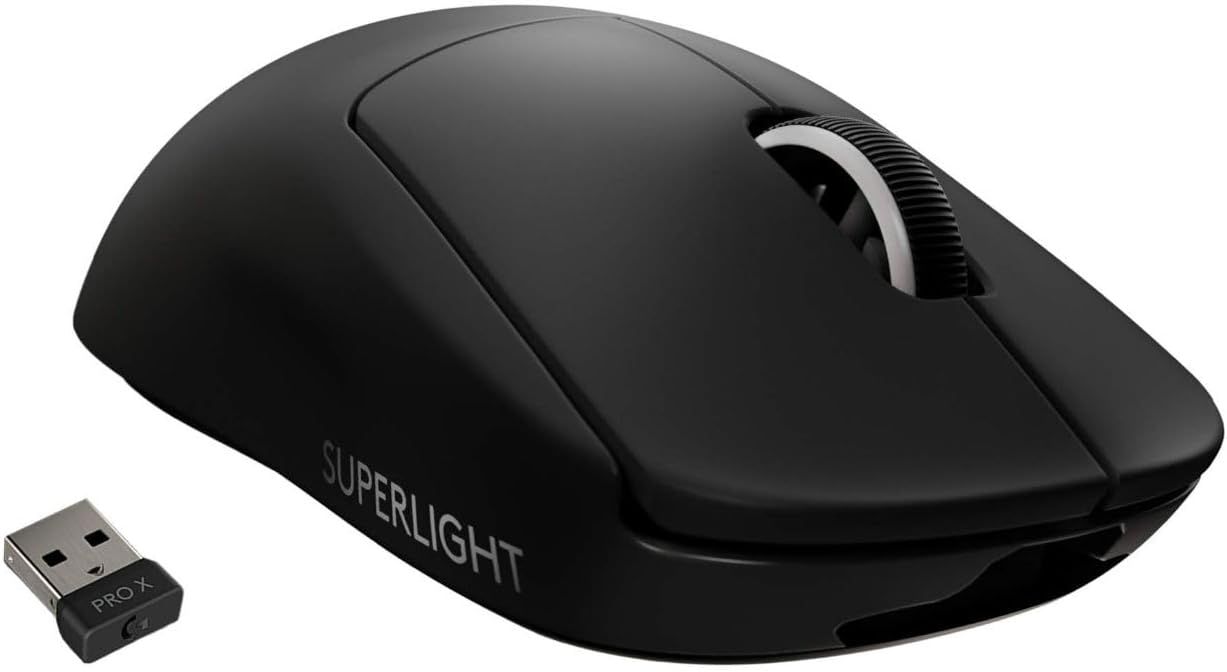 Logitech G PRO X Superlight Wireless Mouse + Logitech Gaming Mousepad — Black