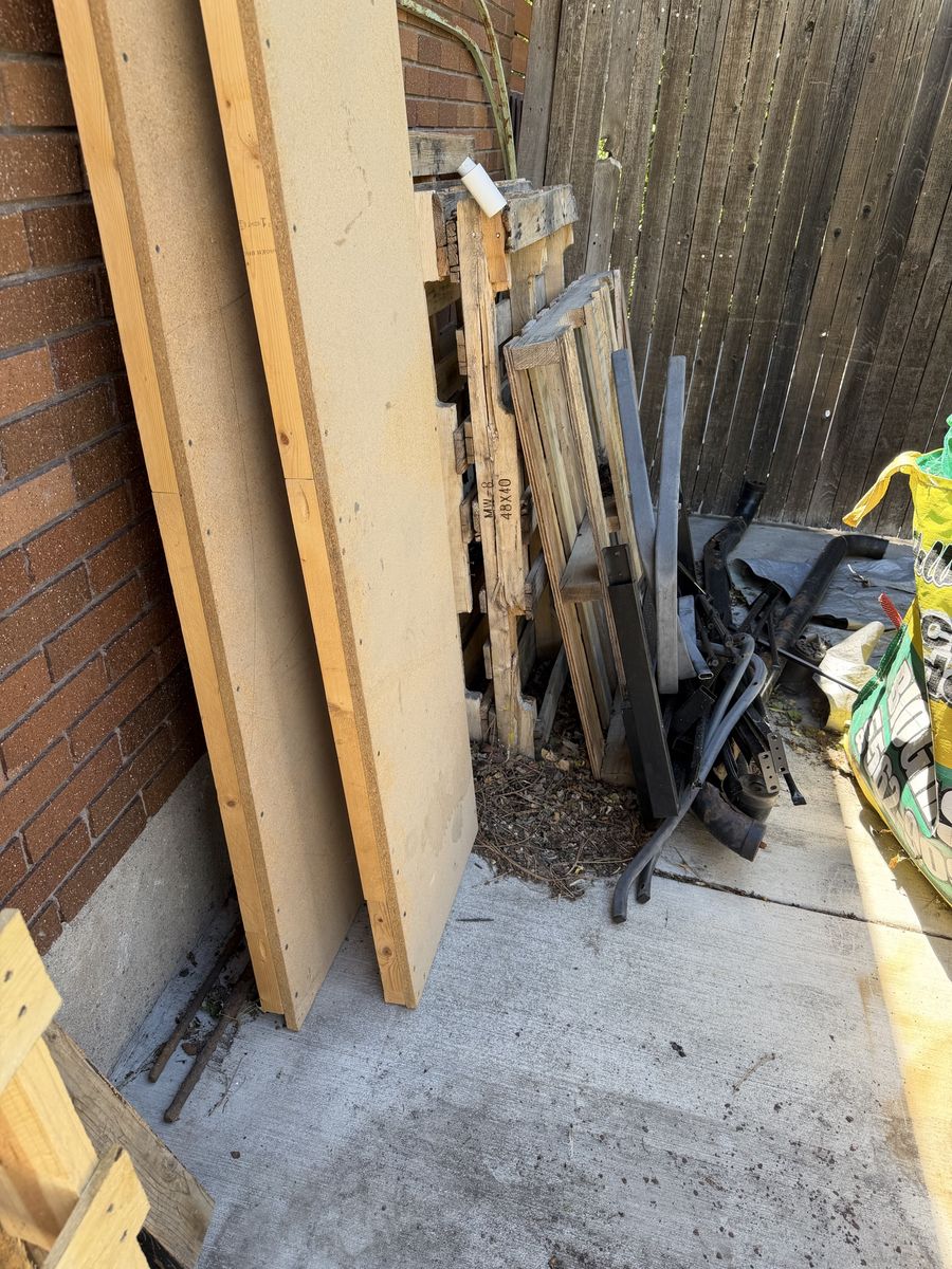 Pallets, MDF boards, and metal recycling