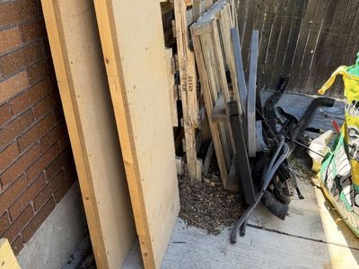 Pallets, MDF boards, and metal recycling