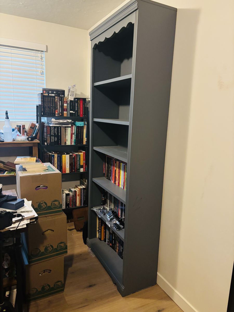 X-Large Bookcase Gray Blue Color