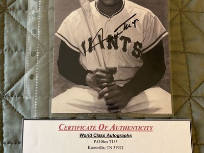 Willie Mays Autograph New York Giants MLB Hand Signed 5x7 baseball Photograph W/COA Certificate of Authenticity