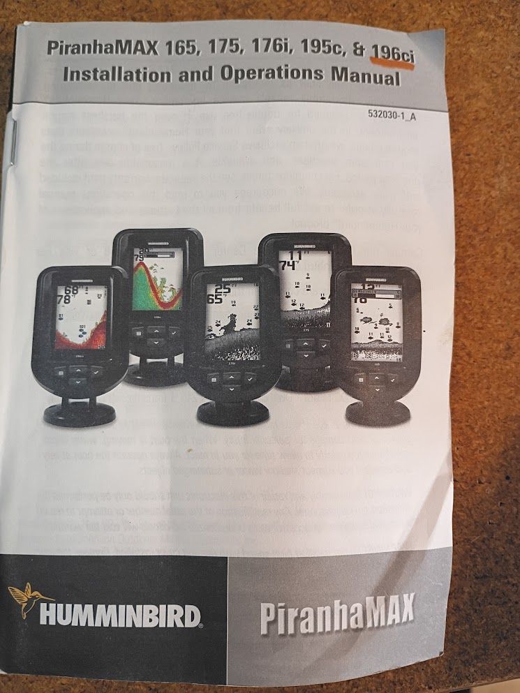 Hummingbird portable fish finder.