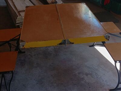 Handy Table And Chair set. Milwaukee Stamping Co.