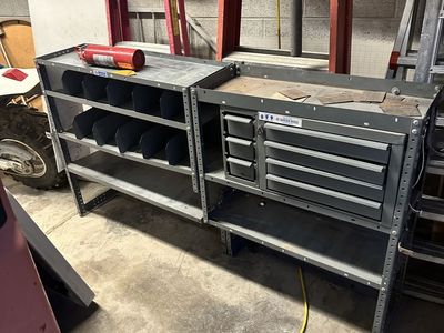 Van works shelves