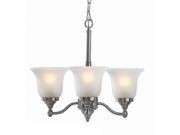 NEW Project Source 3-Light Chandelier - Brushed Nickel Finish - Frosted Glass Shades