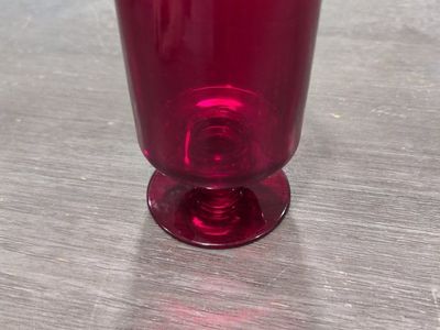 12 piece vintage Ruby Red glass tumbler goblet