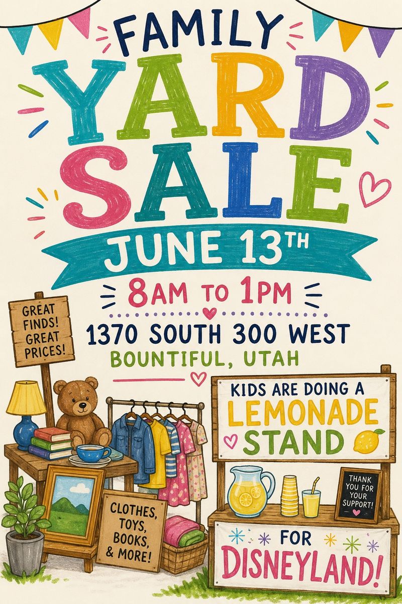 Family yard sale and lemonade!