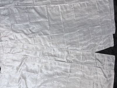 4 Panels White Curtains