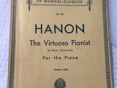 HANON The Virtuouso Pianist in Sixty Exercises, Shirmer, GREAT piano book