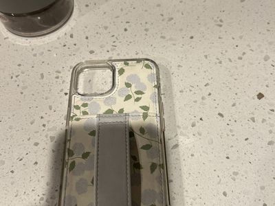 WALLI Floral iPhone 14 Case with Card Holder and Finger Loop