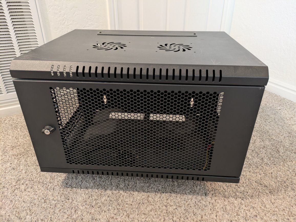 6U Rack Mount Wall Cabinet Enclosure RMWC6U Black Network Audio Server Rack