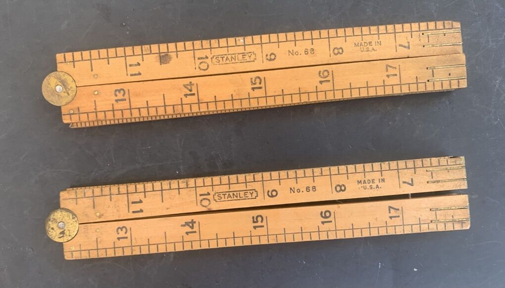 Stanley Boxwood Folding Rulers.