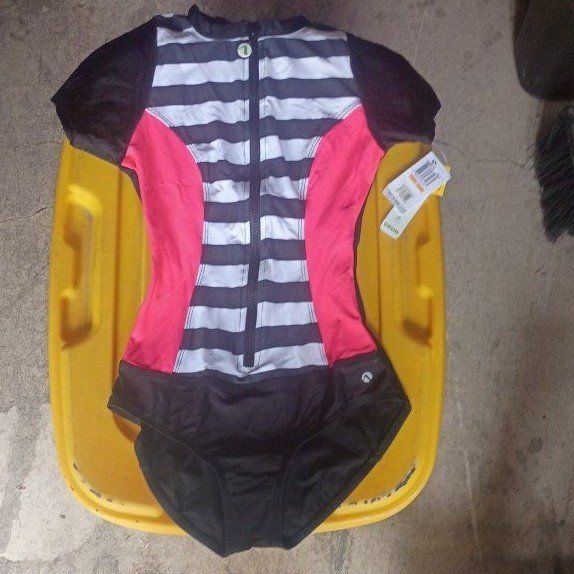 New One-piece Zip-up Swim Suit Size Small