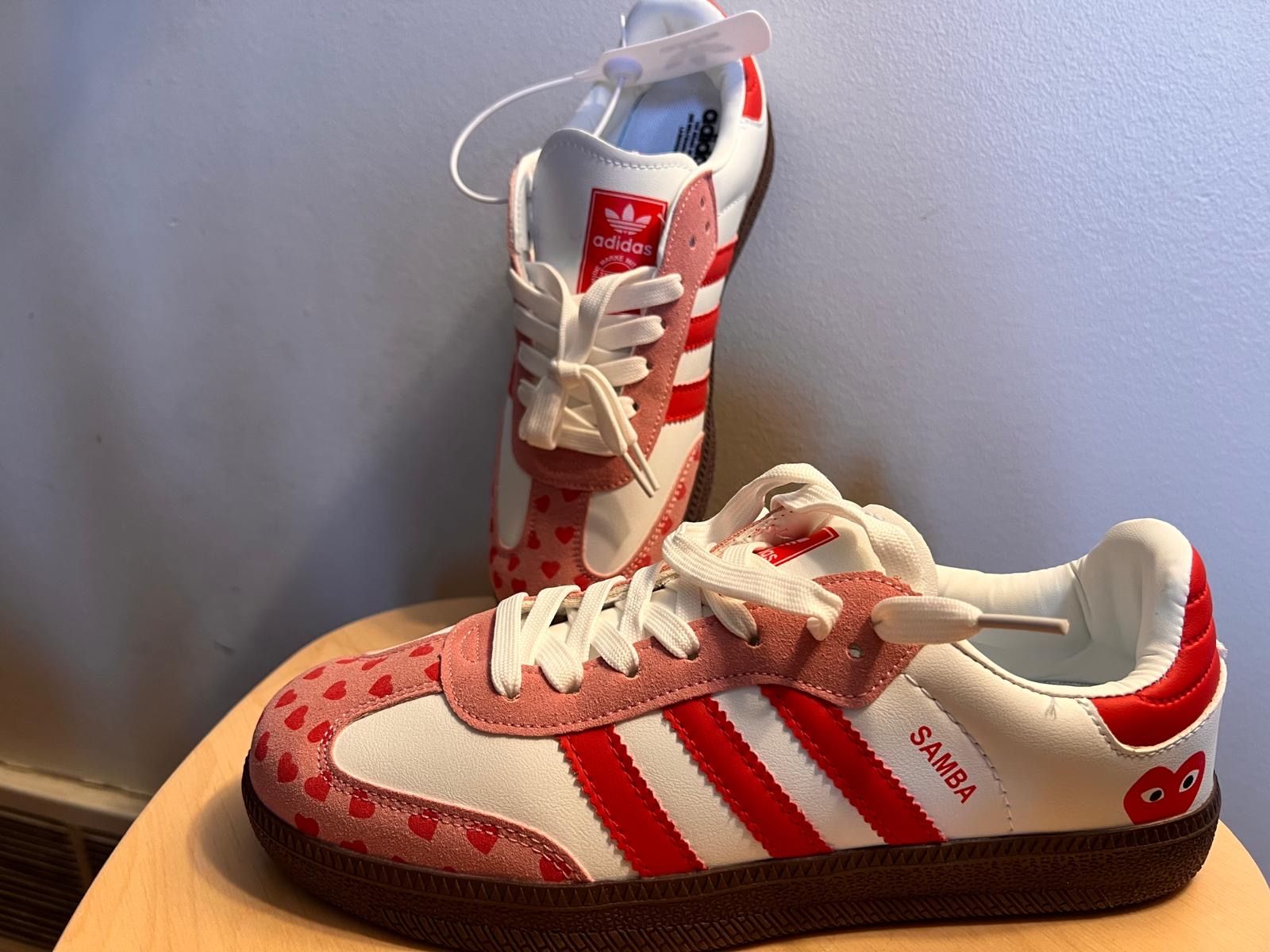 Custom Adidas Samba OG Heart Sneakers