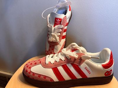 Custom Adidas Samba OG Heart Sneakers