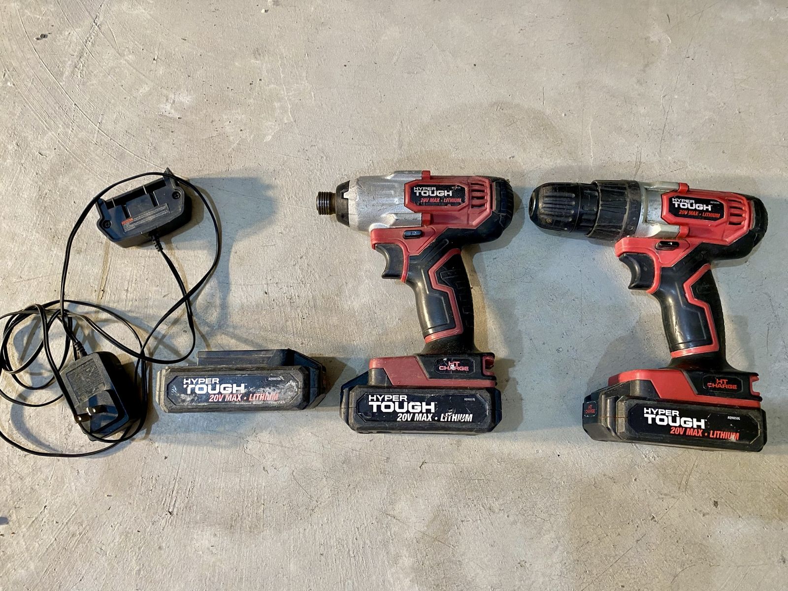 Hyper Tough 2 Drill Set with 3 Batteries and 1 Charger