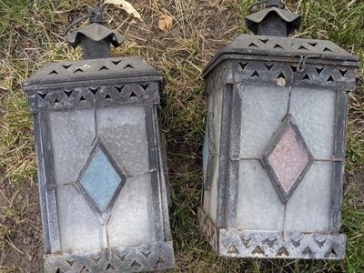 Stained glass old lanterns
