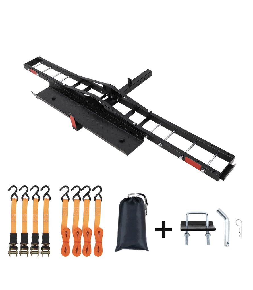 New Motorcycle Hitch Carrier With Ramp 500 Cap