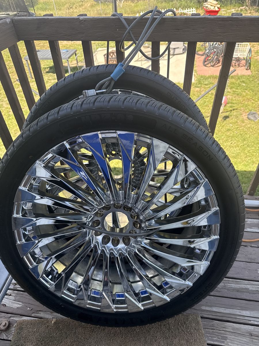 Revenge 24 inch rims and tires for sale