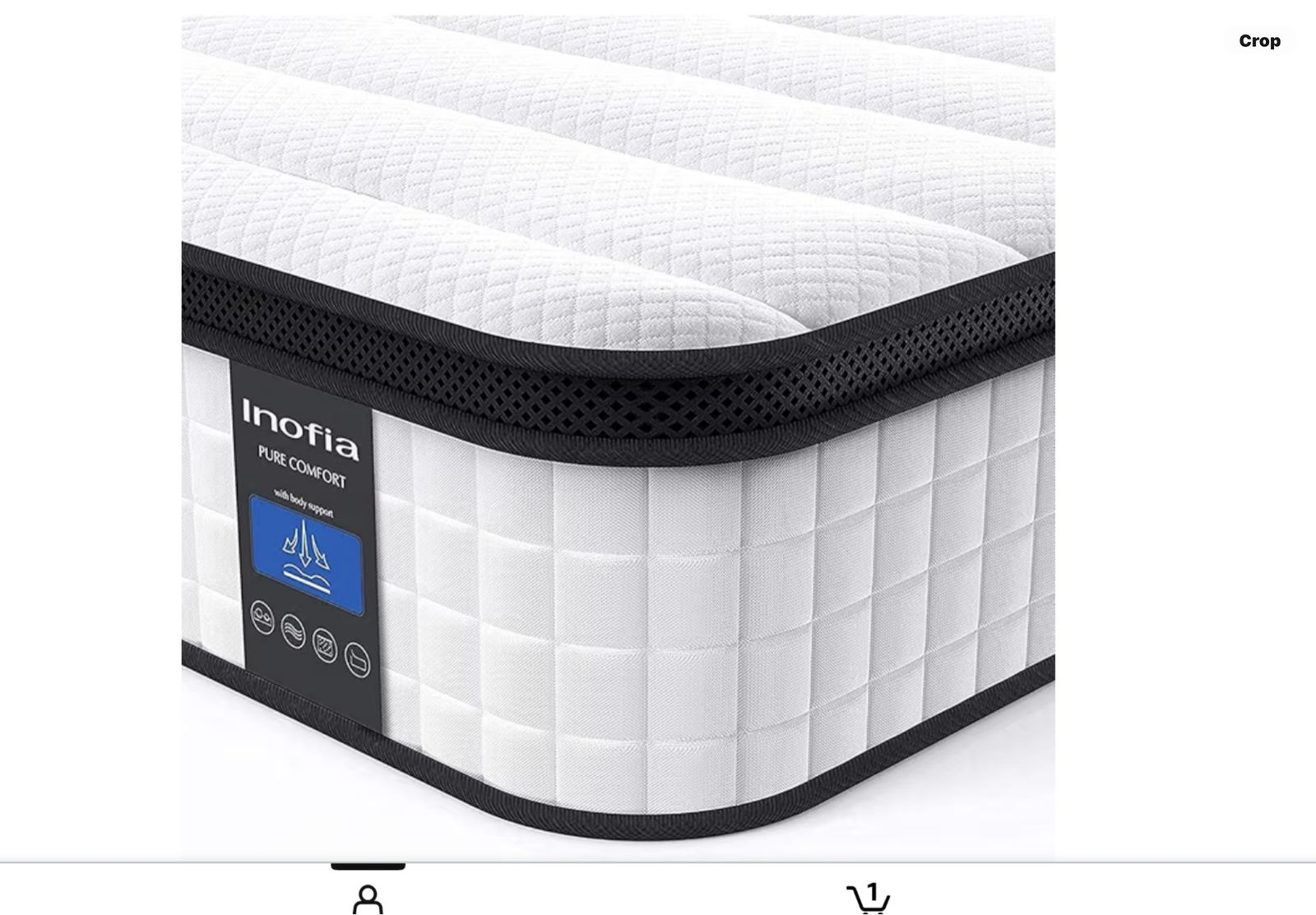 Free.  Inofia Pure Comfort Memory Foam Mattress - Cooling Sleep Surface, Pressure Relief, Body Support