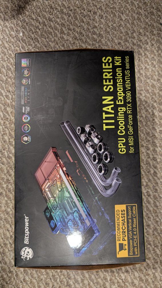 GPU Kit RTX 3090 Ventus - Water Cooling Block for Enhanced Performance (Fittings Not Included)
