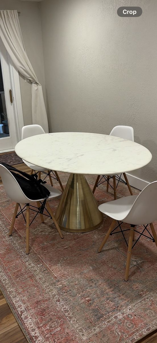 West Elm Marble Pedestal Table