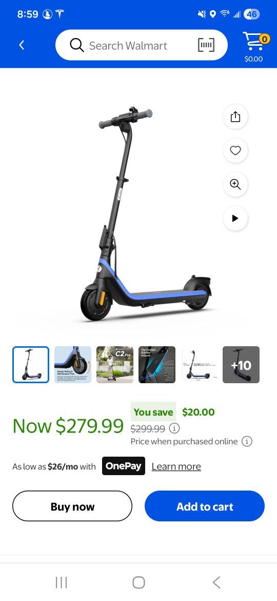 Segway Ninebot Electric Kick Scooter C2 Pro Max Sp
