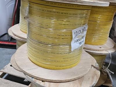 Alanwire 12/3 WG NM-B Non-Metallic Sheathed Cable Wire - 1000 ft Spools (Set of 13) $800 a roll OBO