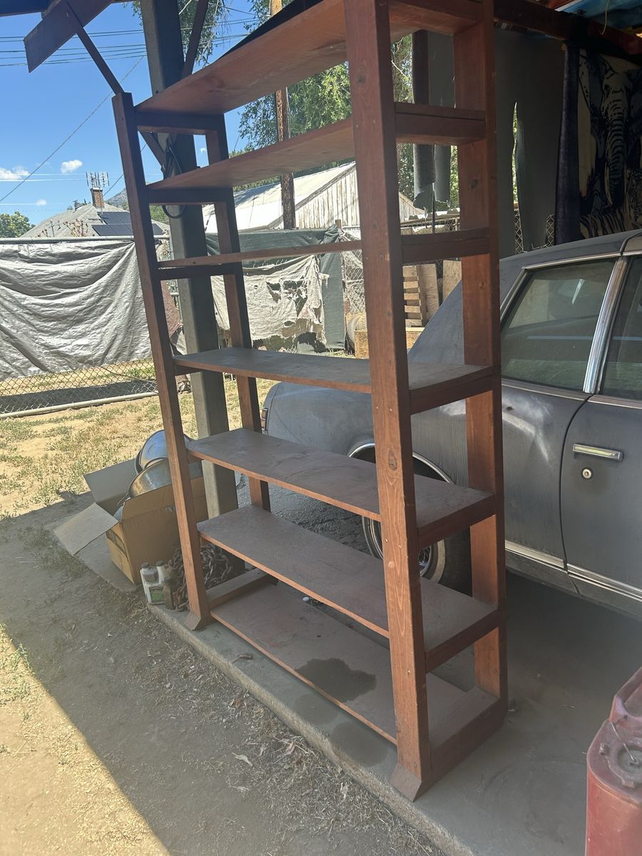 Sturdy Handcrafted Wooden Bookshelf Storage Shelving Unit