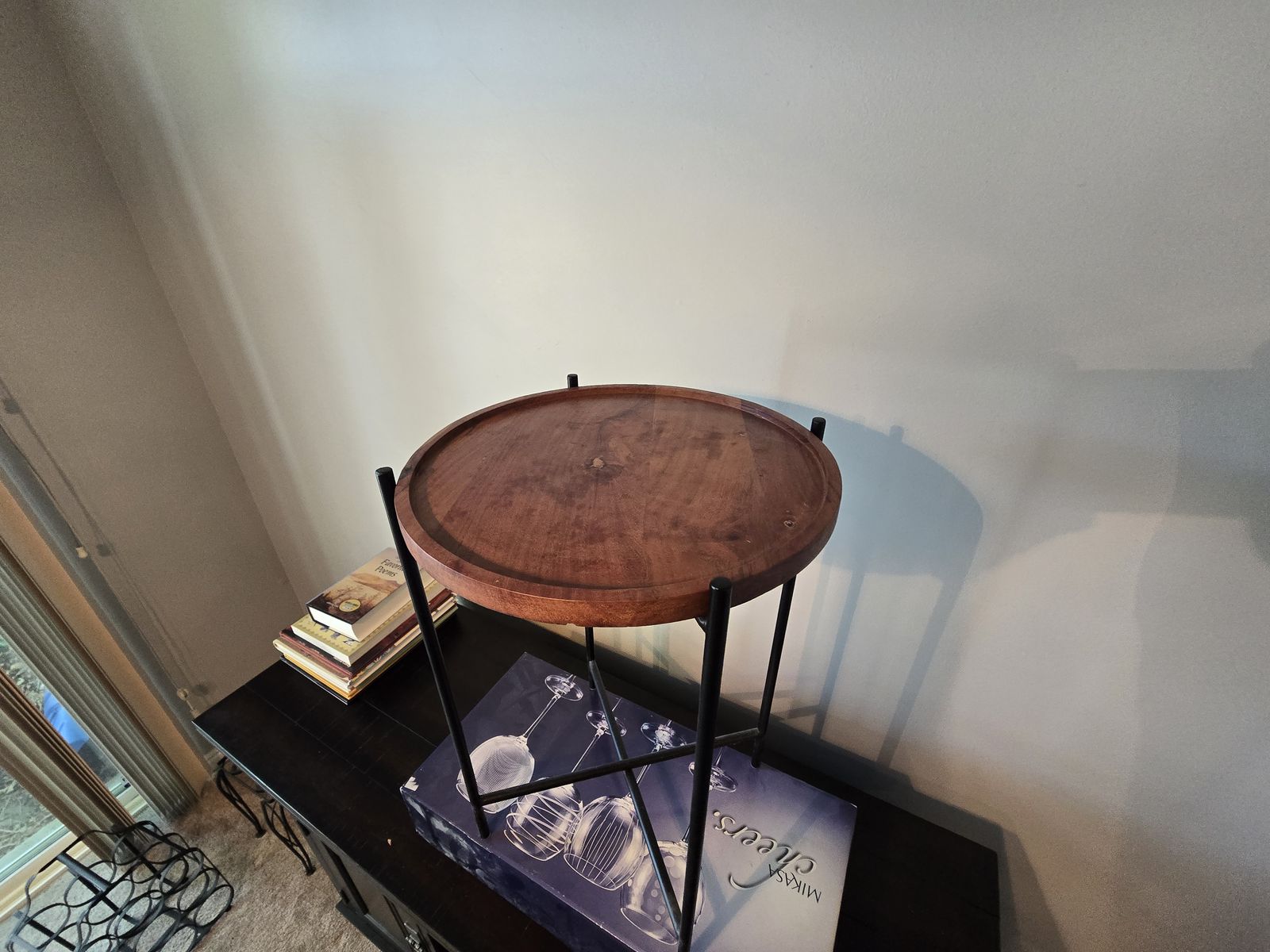 Small Round Tray Side Table
