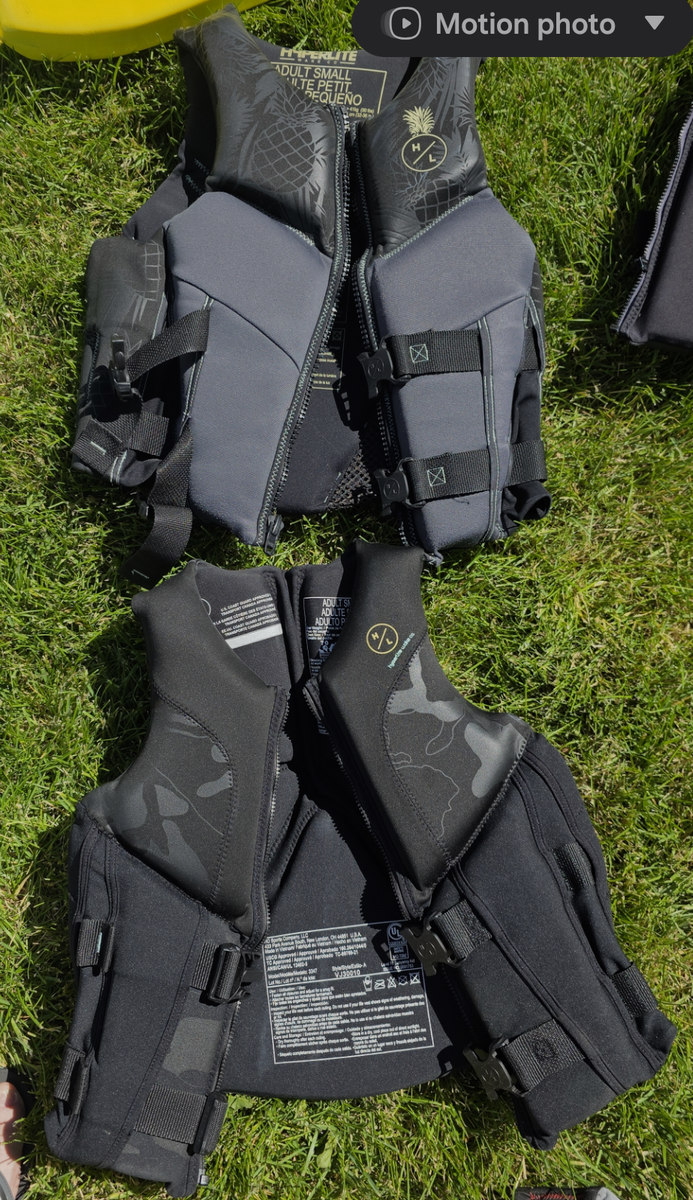 Hyperlite life jackets. medium, large, extra large swim, boat, water