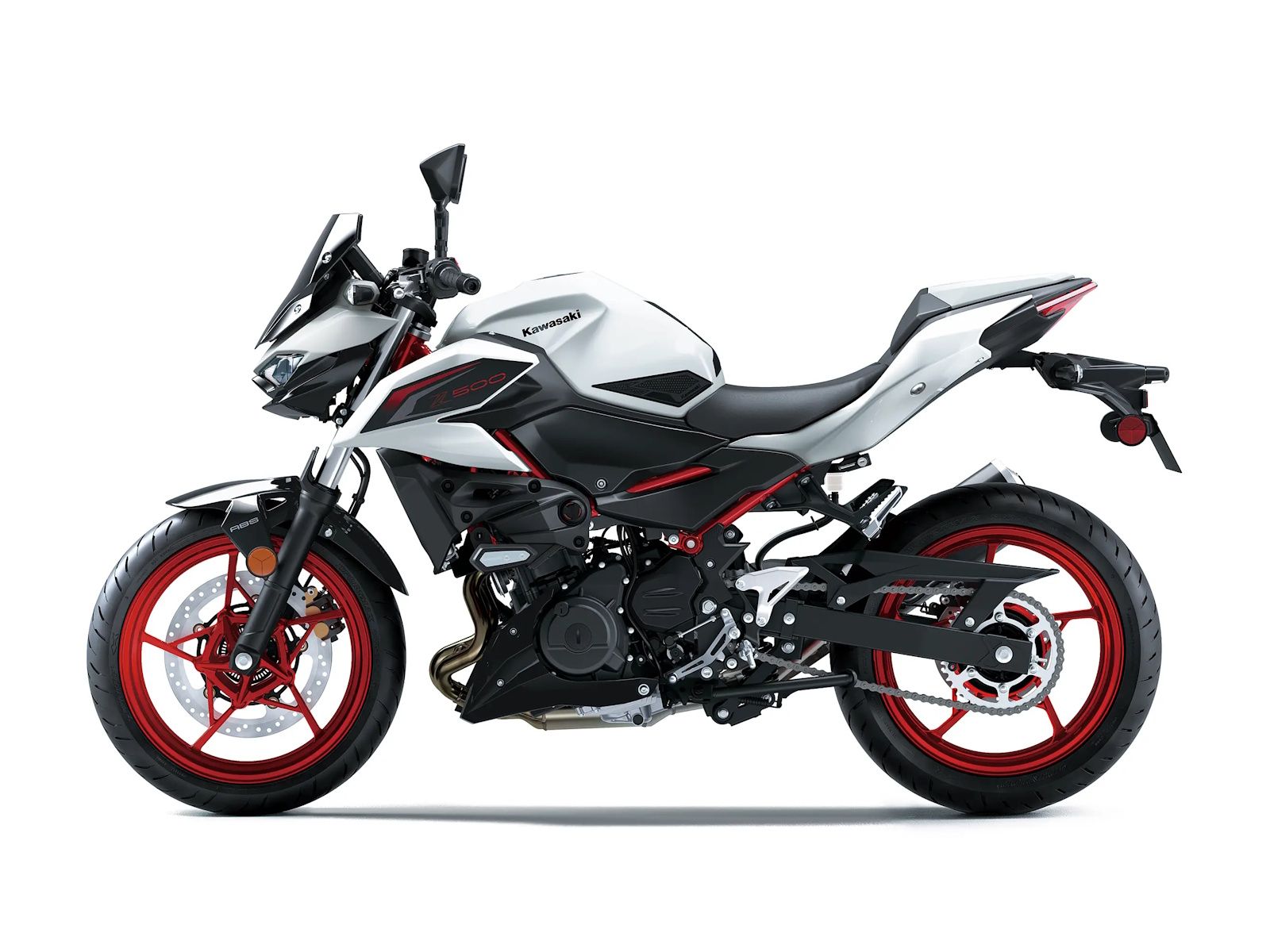 2026 Kawasaki Z500 SE ABS CA Pearl Blizzard White/