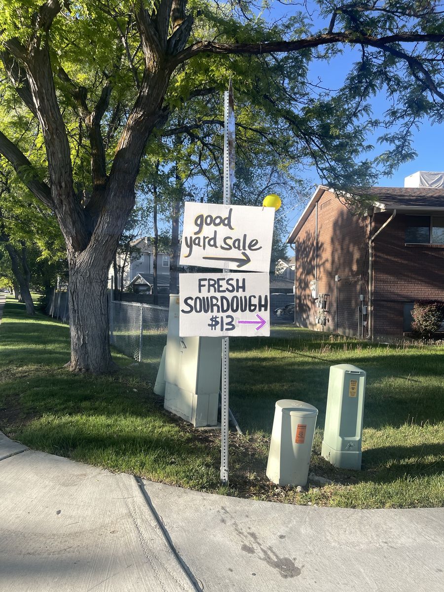 YARD SALE & FRESH SOURDOUGH