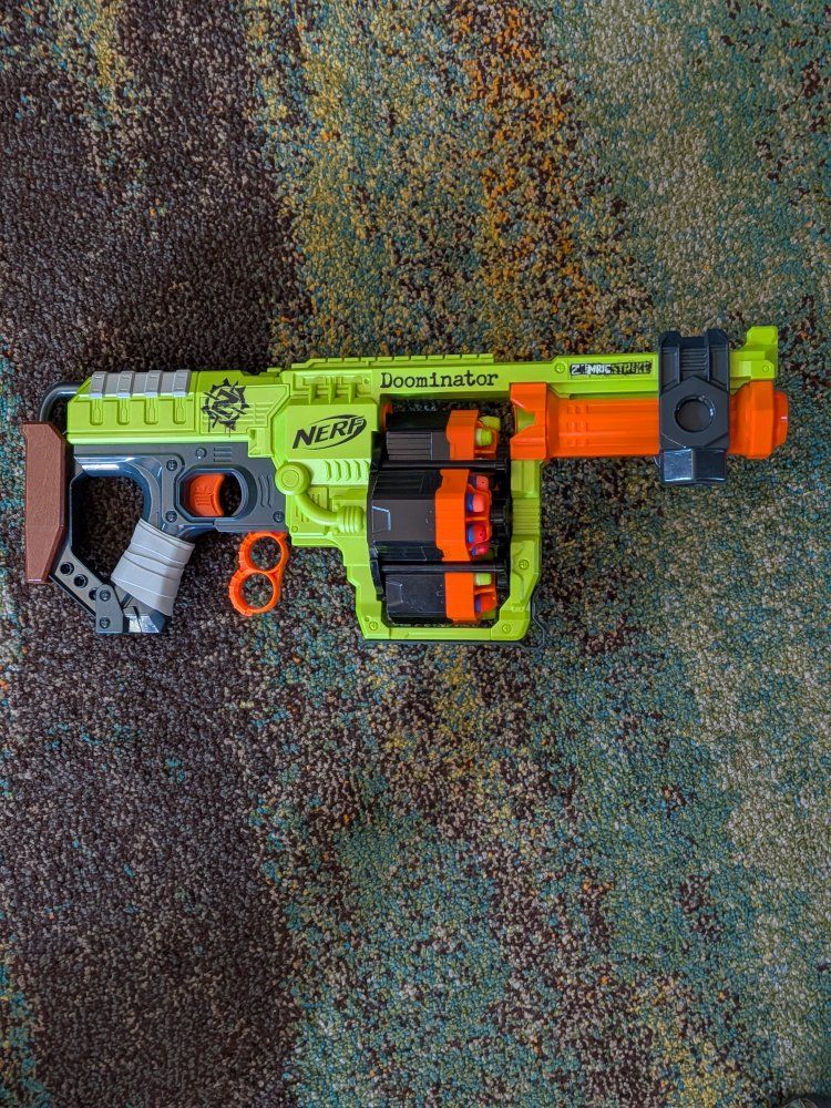 NERF Zombie Strike Dominator Blaster - High Capacity Dart Drum Toy Gun