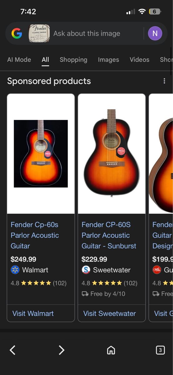 Fender Acoustic CP – 60s