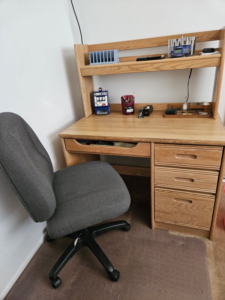 Office desk and chair  42"X20 1/2"