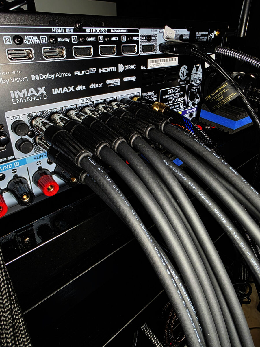 Blue Jeans Cables LC-1 Super low Capacitance! 7 Channel Cables, 5.5 feet Black