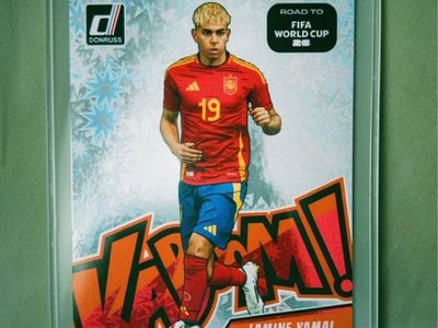 Jumbo Panini Donruss Road to FIFA World Cup 26 Lamine Yamal Kaboom! Card #12 Or best offer