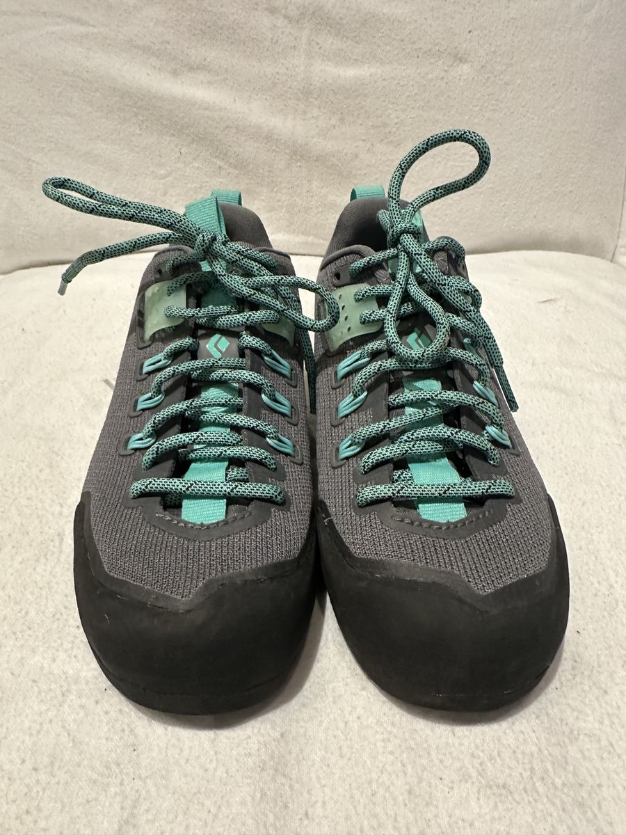 Black diamond women’s size 5.5 gray with teal trim, hiking shoes