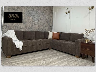 MODERN BROWN SECTIONAL WE OFFER DELIVERY