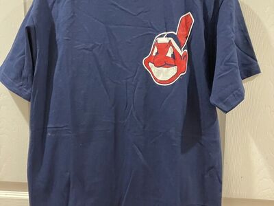 Blue Cleveland Indians Baseball T Shirt