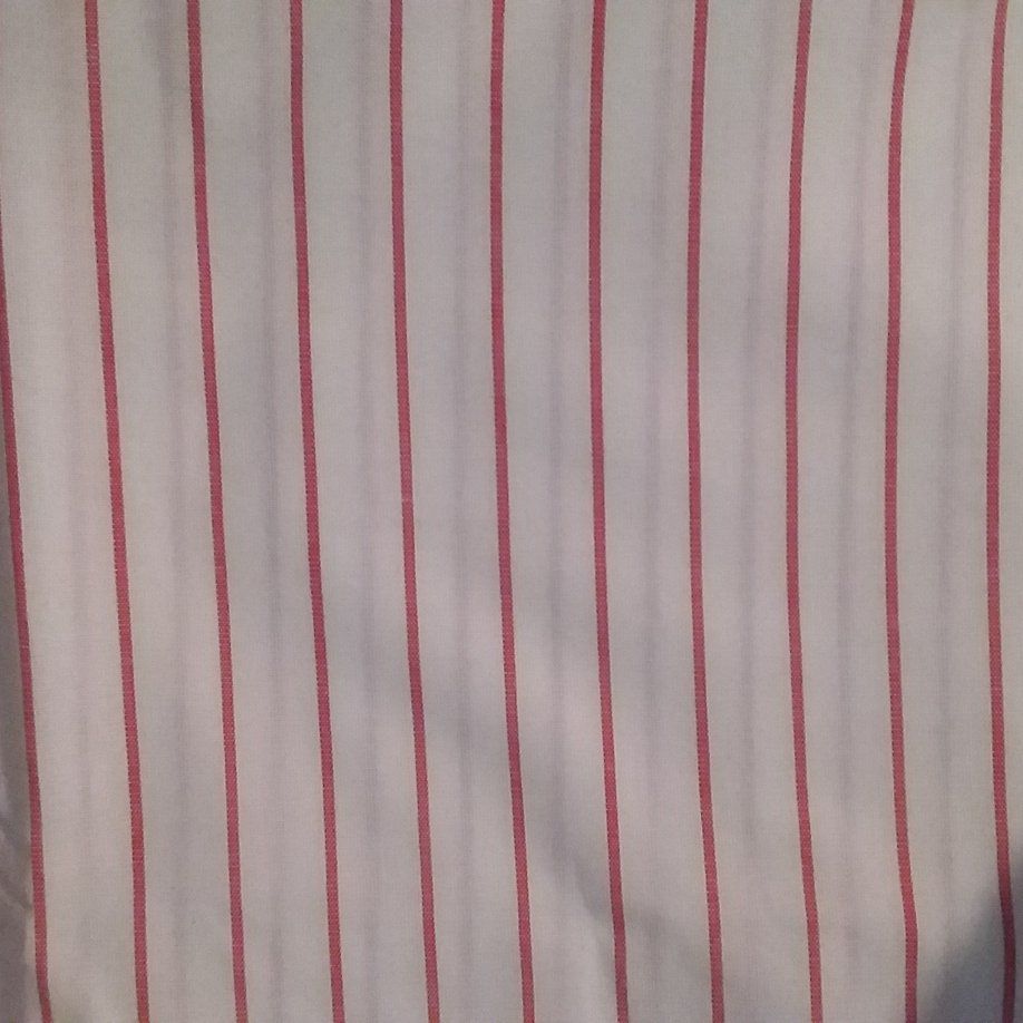 2 1/2 YDS RED STRIPE COTTON  FABRIC