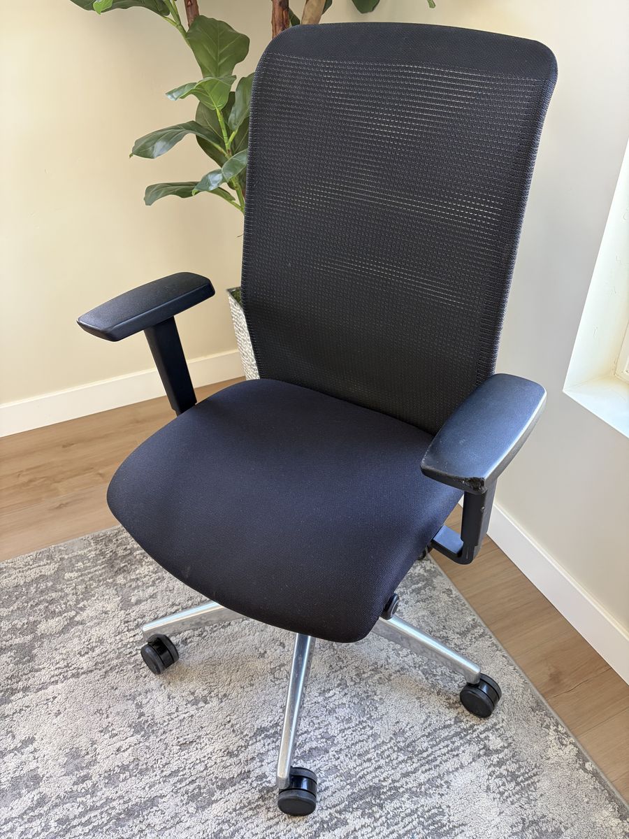 Campos Midback Mesh Office Chair with Arms Black