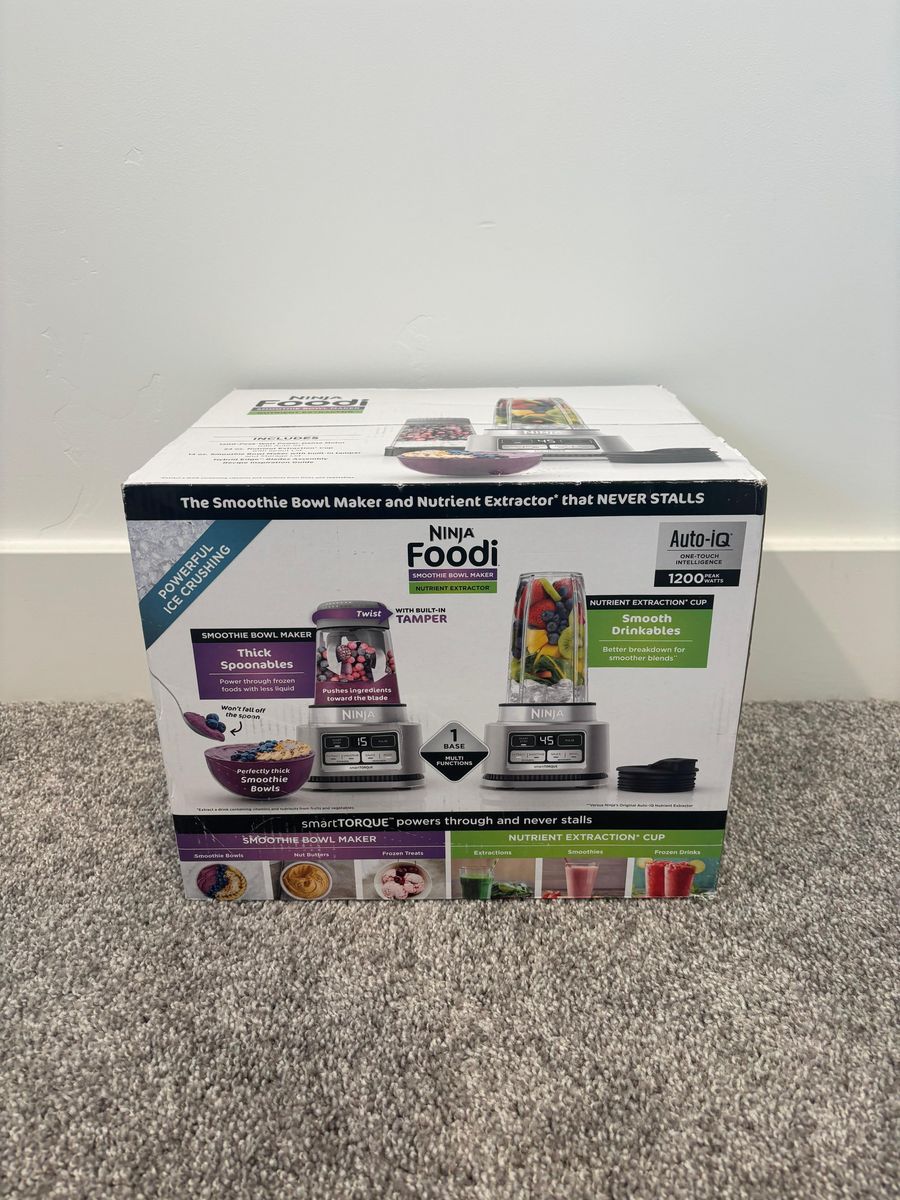 NEW -Ninja Foodi Smoothie Bowl Maker and Extractor/Blender Stainless Steel, 4 Speeds