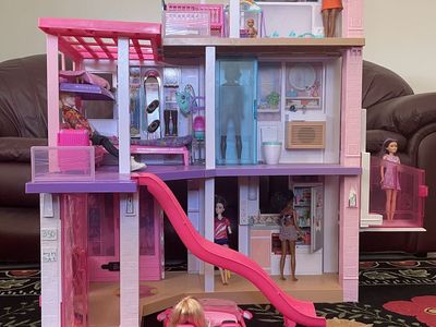 Barbie Dream House + Furniture + Accessories + Convertible Car + Barbies & Kens & Babies + Clothes & Shoes!!!