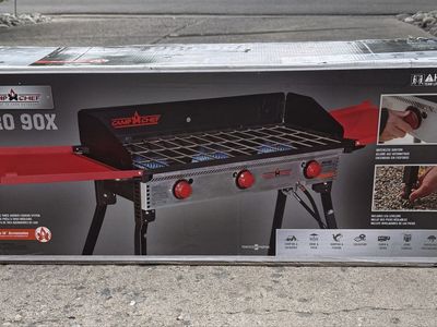 Camp Chef Pro 90X Deluxe 3-Burner Cooking System Portable Camping Stove Outdoor Grill