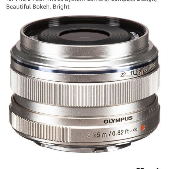 Olympus M.Zuiko Digital 17mm F1.8 Black for Micro Four Thirds System Camera