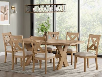 NEW IN BOX COSTCO 7-PIECE DINING TABLE SET W/ LEAF