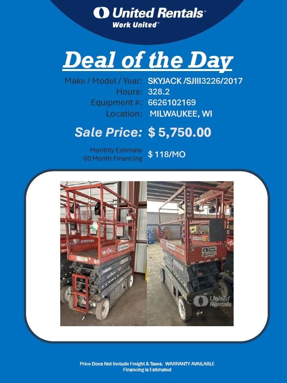 Scissor skyjack 26ft 2017